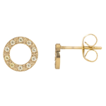 iXXXi Jewelry IXXXI - Ear studs Circle stone 10 mm goud