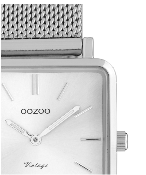 OOZOO OOZOO - Horloge met stalen band zilverkleur C9841