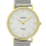 OOZOO OOZOO - Horloge met stalen band zilver/goud C20119