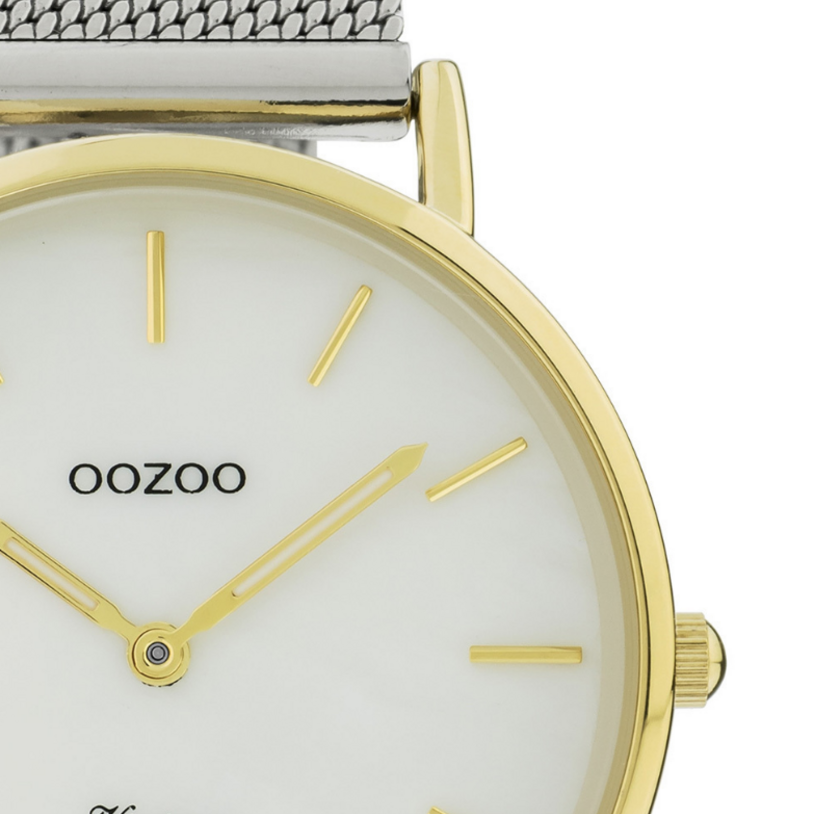 OOZOO OOZOO - Horloge met stalen band zilver/goud C20119