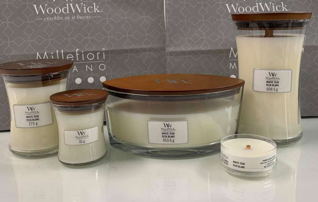 WOODWICK WOODWICK - Candle White teak
