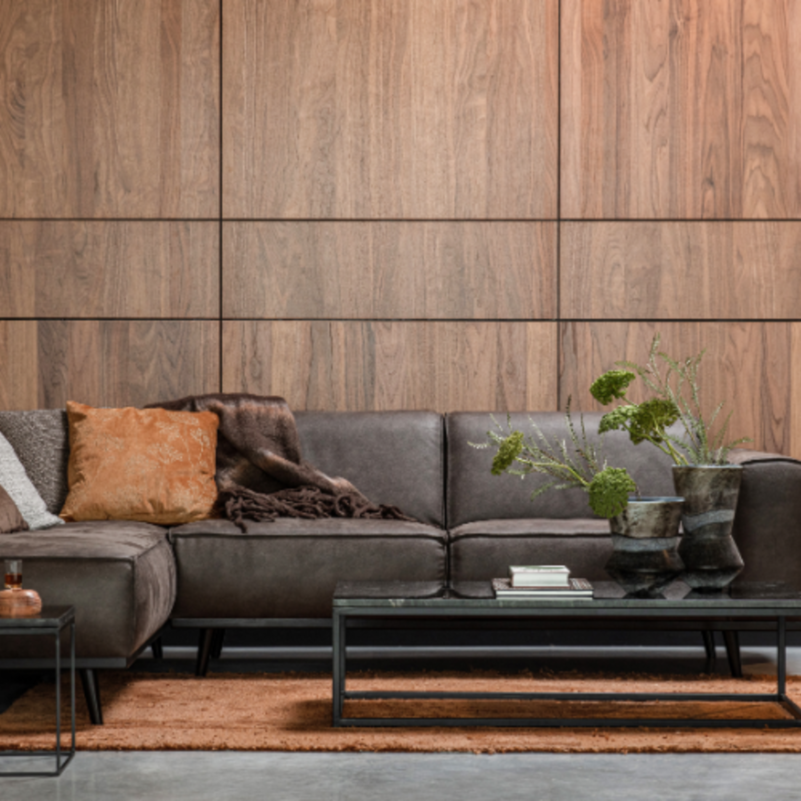 BE PURE BE PURE  - Grainy kussen katoen nougat 45x45cm