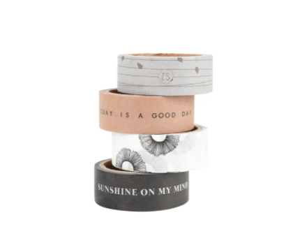 ZUSSS ZUSSS - 4 rolletjes washi tape good day/sunshine/patronen