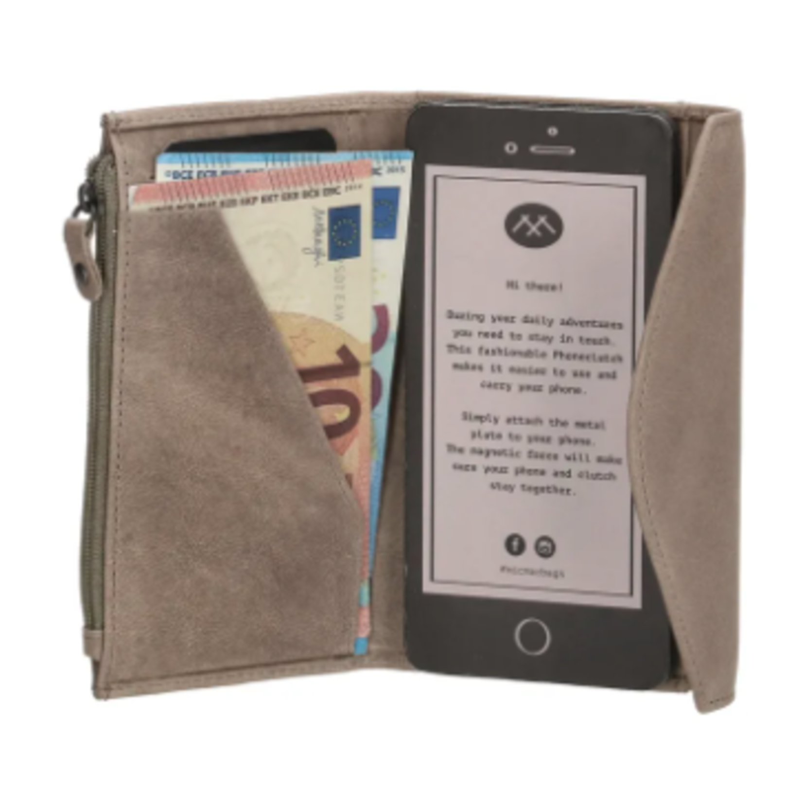 MICMACBAGS MICMACBAGS - Malmö  telefoontasje grijs