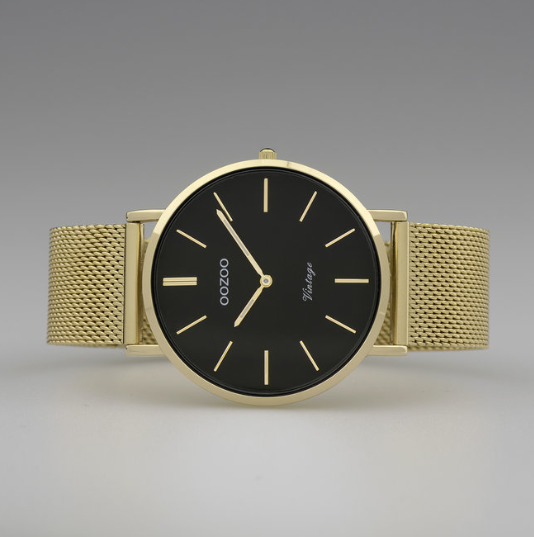 OOZOO OOZOO - Horloge met mesh band goud  c9914