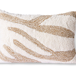 HKLIVING HKLIVING - Kussen fluffy white/beige 35x55cm TKU2108