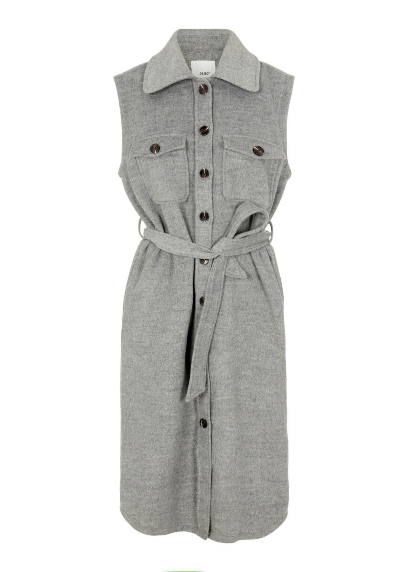 OBJECT OBJECT - Owen Lang mouwloos vest grijs MAAT 40