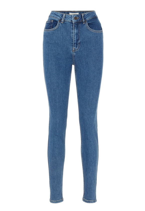 OBJECT OBJECT - High Waisted Slim Jeans Ania Dark Blue Denim