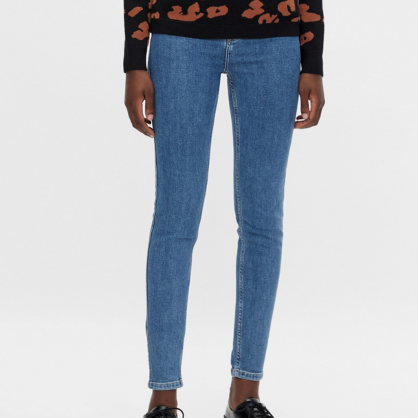 OBJECT OBJECT - High Waisted Slim Jeans Ania Dark Blue Denim