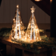 RÄDER DESIGN Stories RÄDER DESIGN - LED Glass fir tree stars 10x22h cm zilver