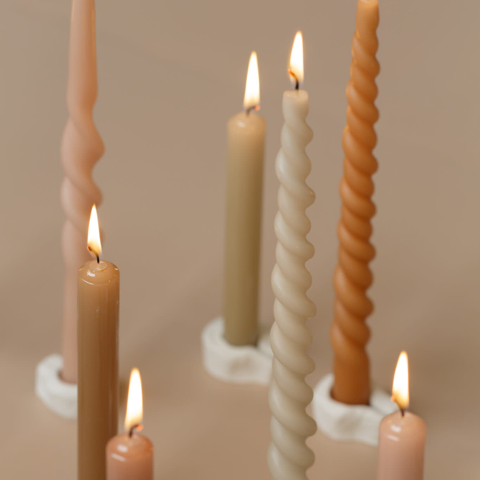 RUSTIK LYS RUSTIK LYS - Swirl kaars (diverse kleuren) prijs per 2