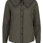 YDENCE YDENCE - Blouse Uma kakhi check