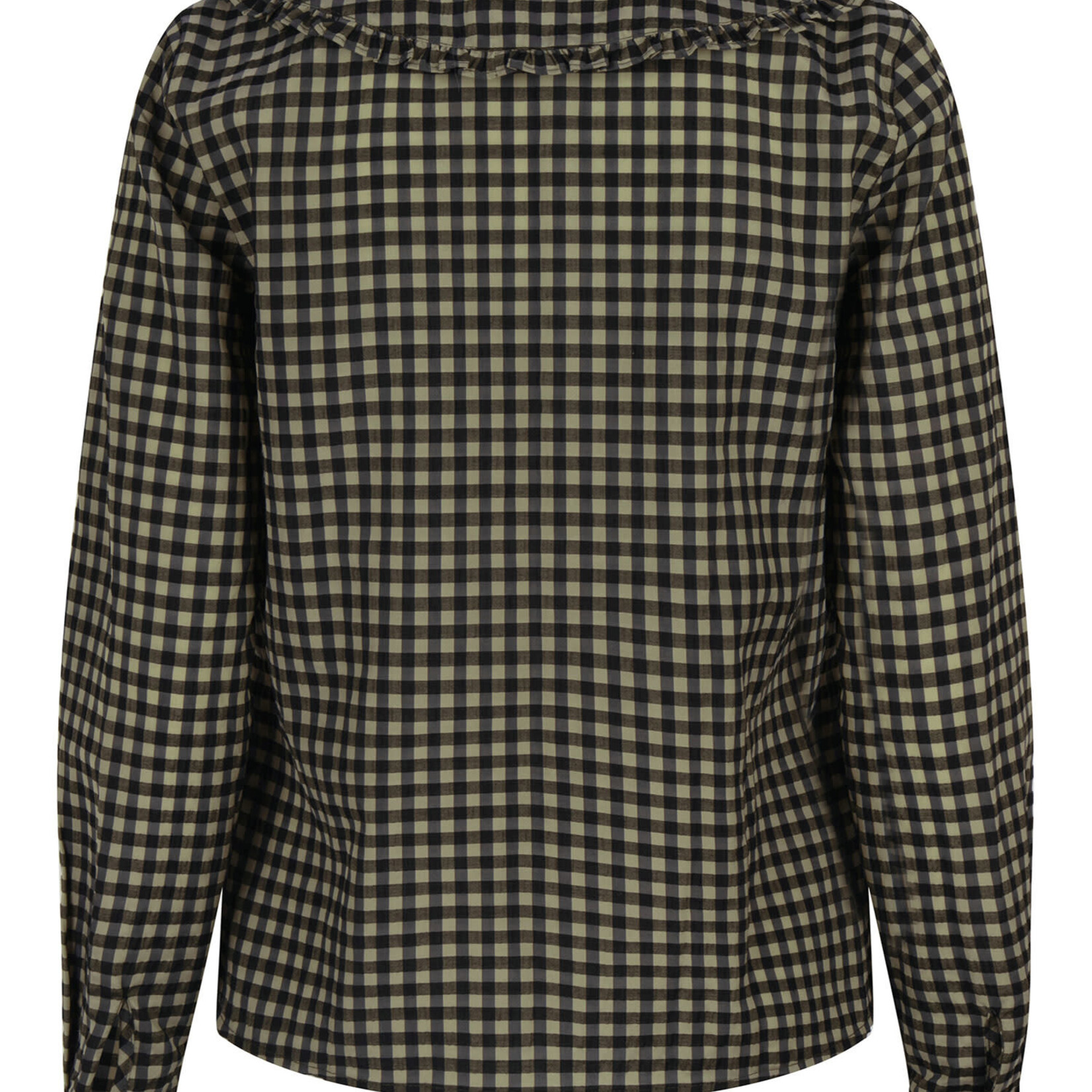 YDENCE YDENCE - Blouse Uma kakhi check