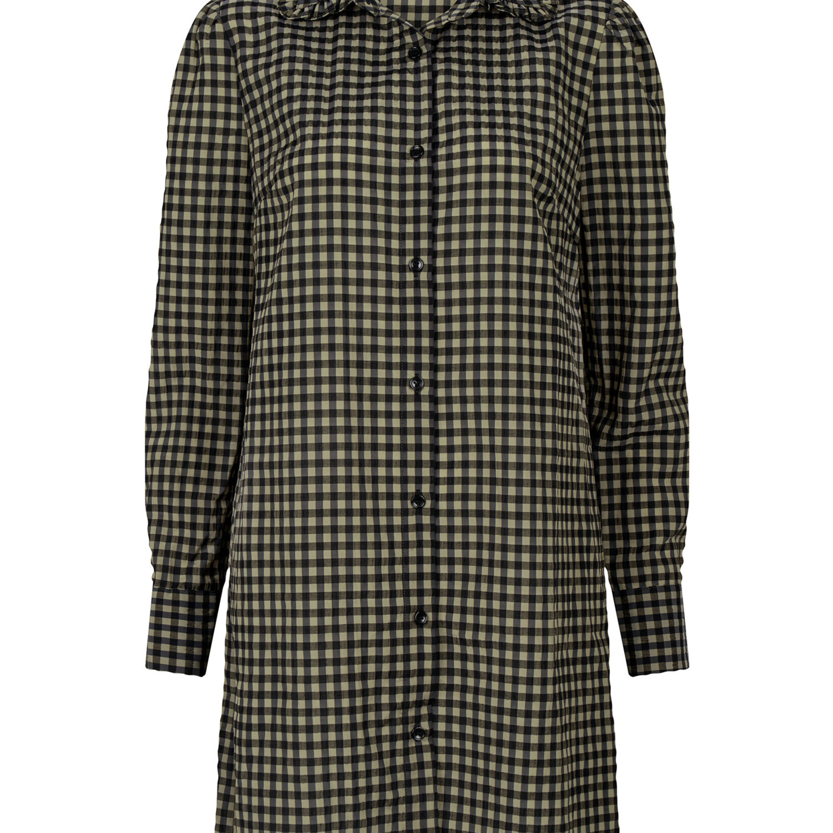 YDENCE YDENCE - Jurk Paola khaki check