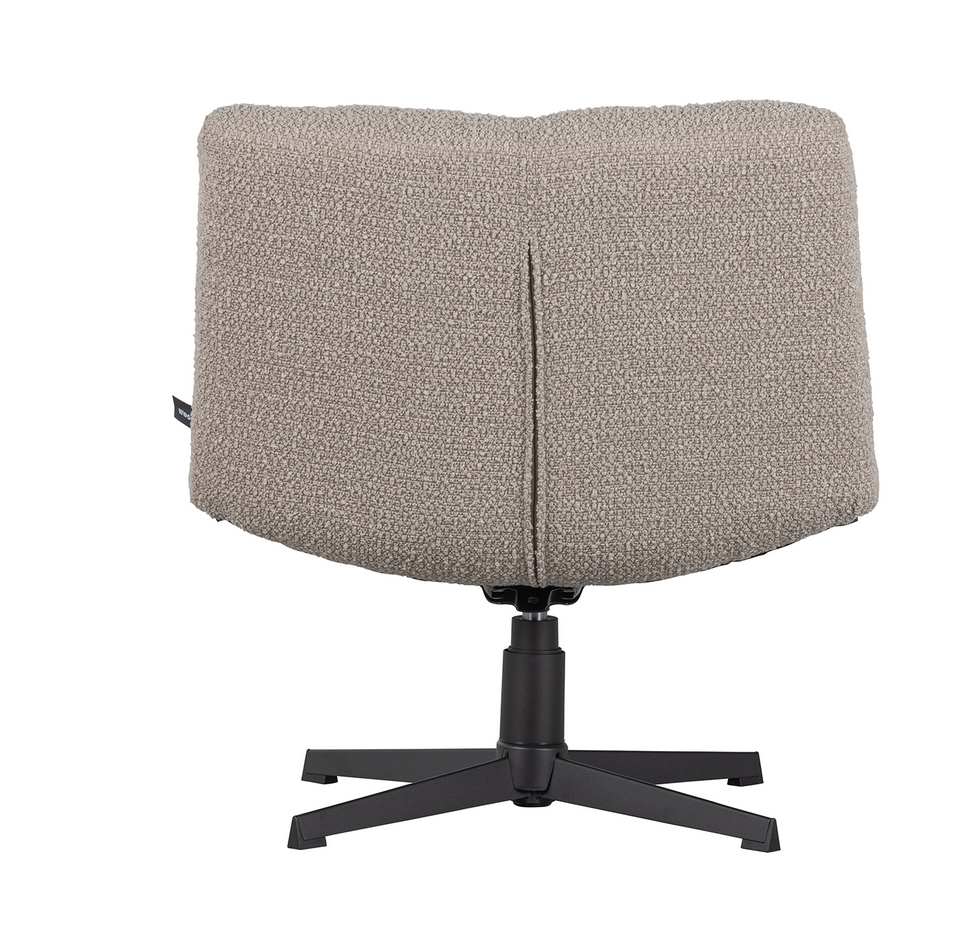 WOOOD EXCLUSIVE WOOOD - Vinny draai fauteuil bouclé zand