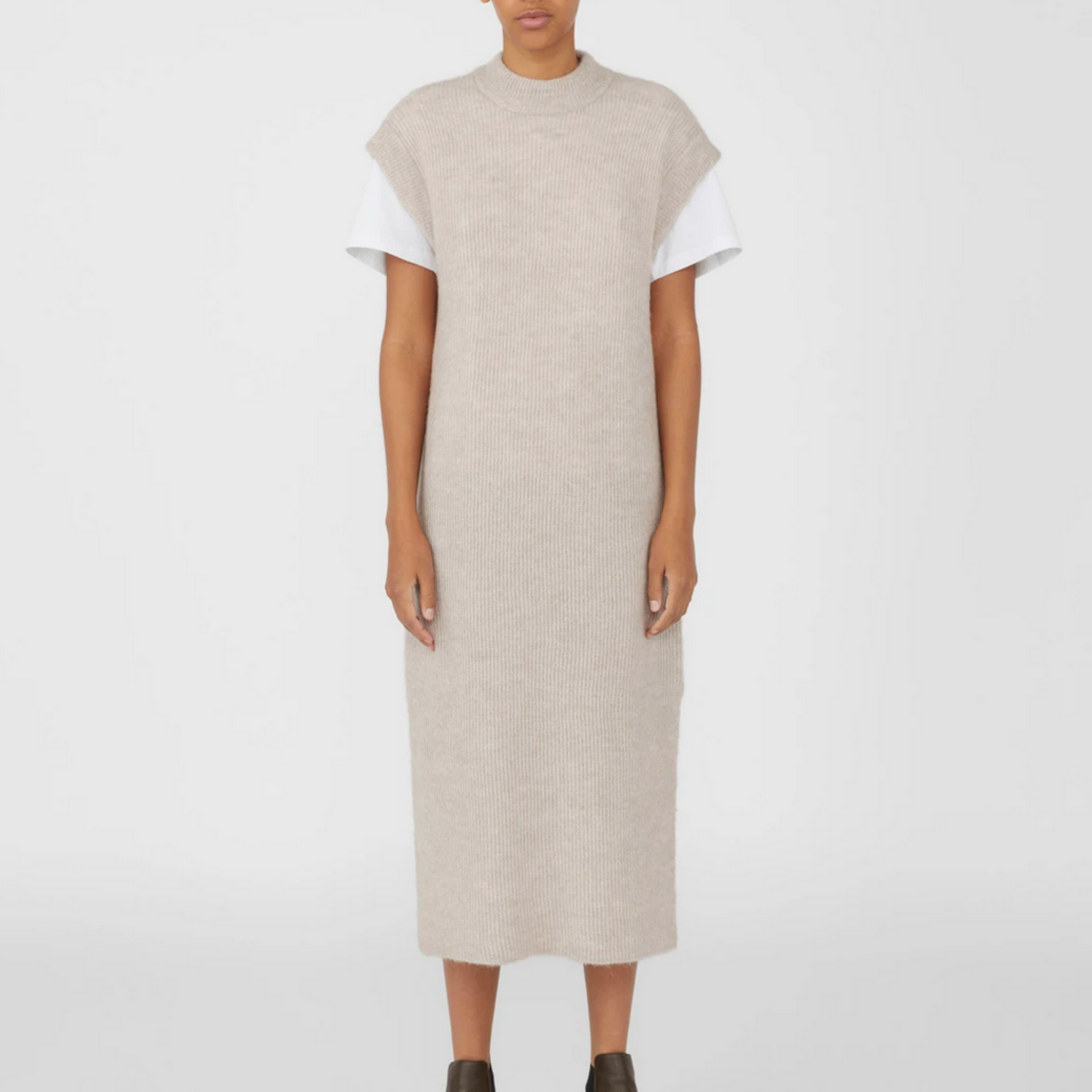 OBJECT OBJECT - Jurk gebreid Cadman silver gray/melange