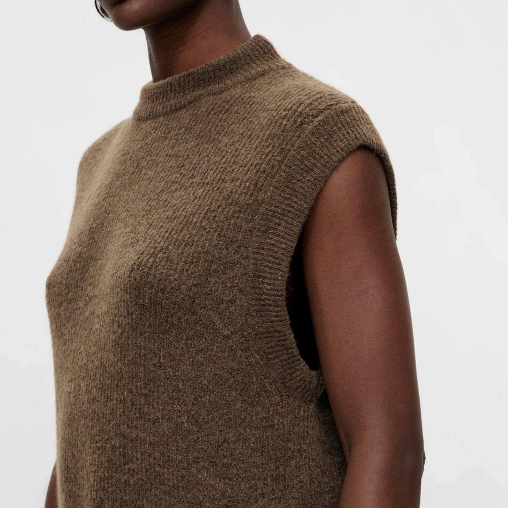 OBJECT OBJECT - Jurk gebreid Cadman Sepia Melange