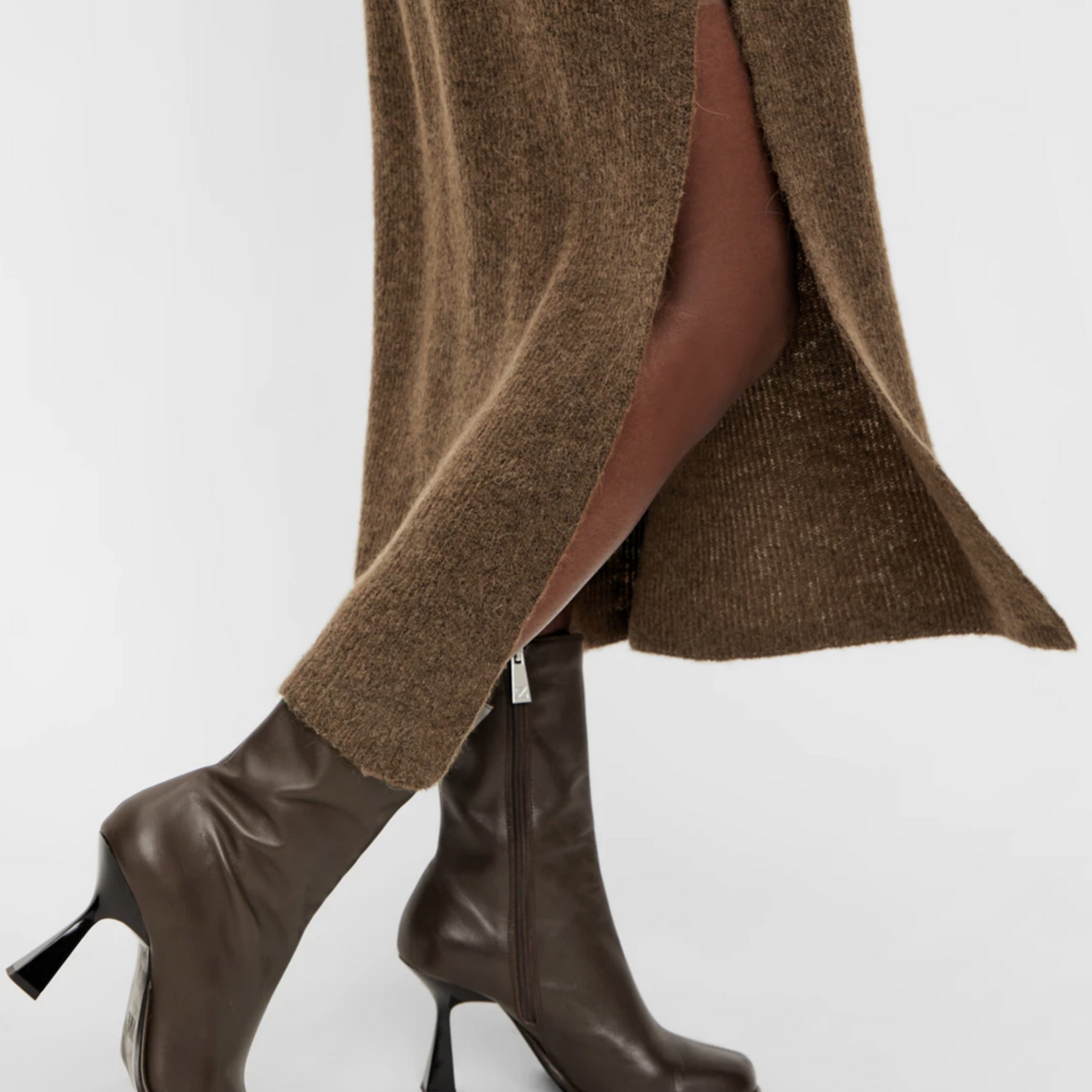 OBJECT OBJECT - Jurk gebreid Cadman Sepia Melange