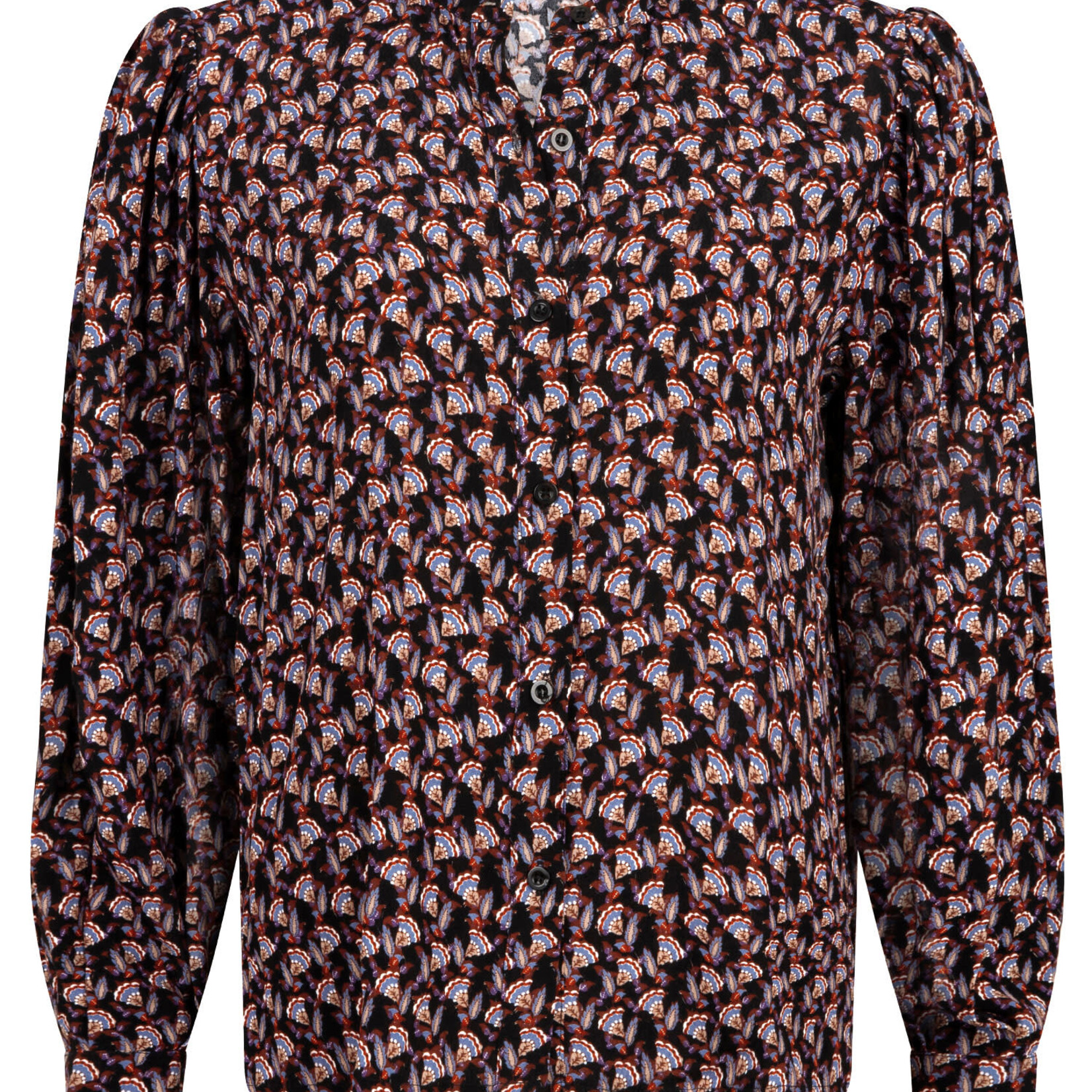 YDENCE YDENCE - Blouse rose burgundy flower MAAT M