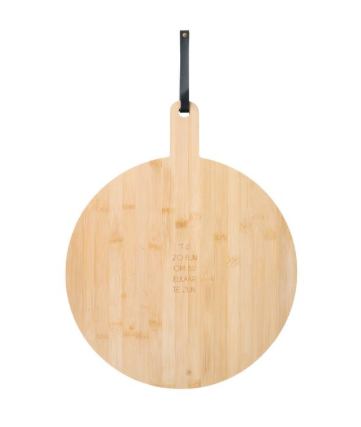 ZUSSS ZUSSS - Houten serveerplank rond het is zo fijn Ø40CM