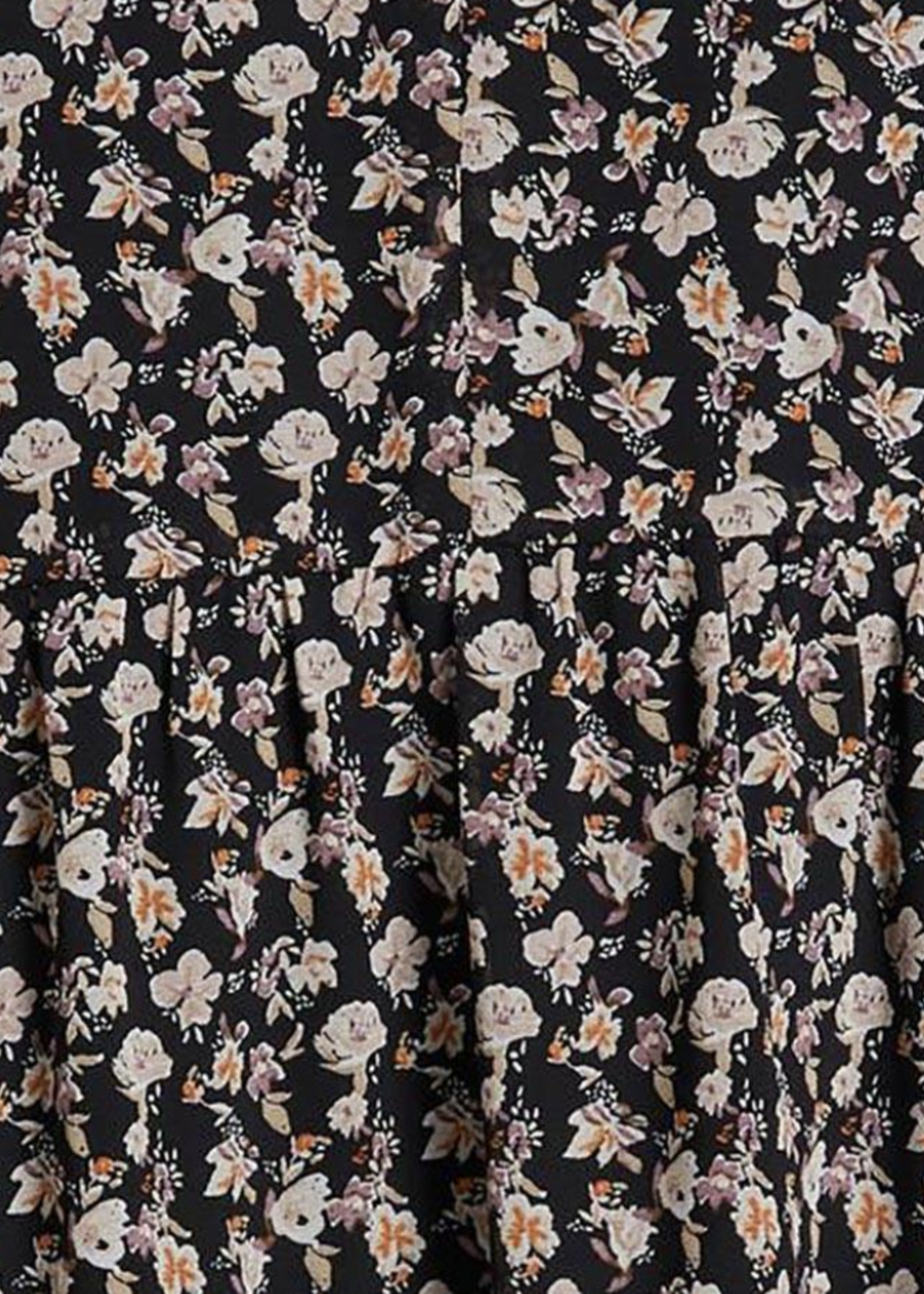 OBJECT OBJECT - Mila ruffle top noos zwart met bloemen