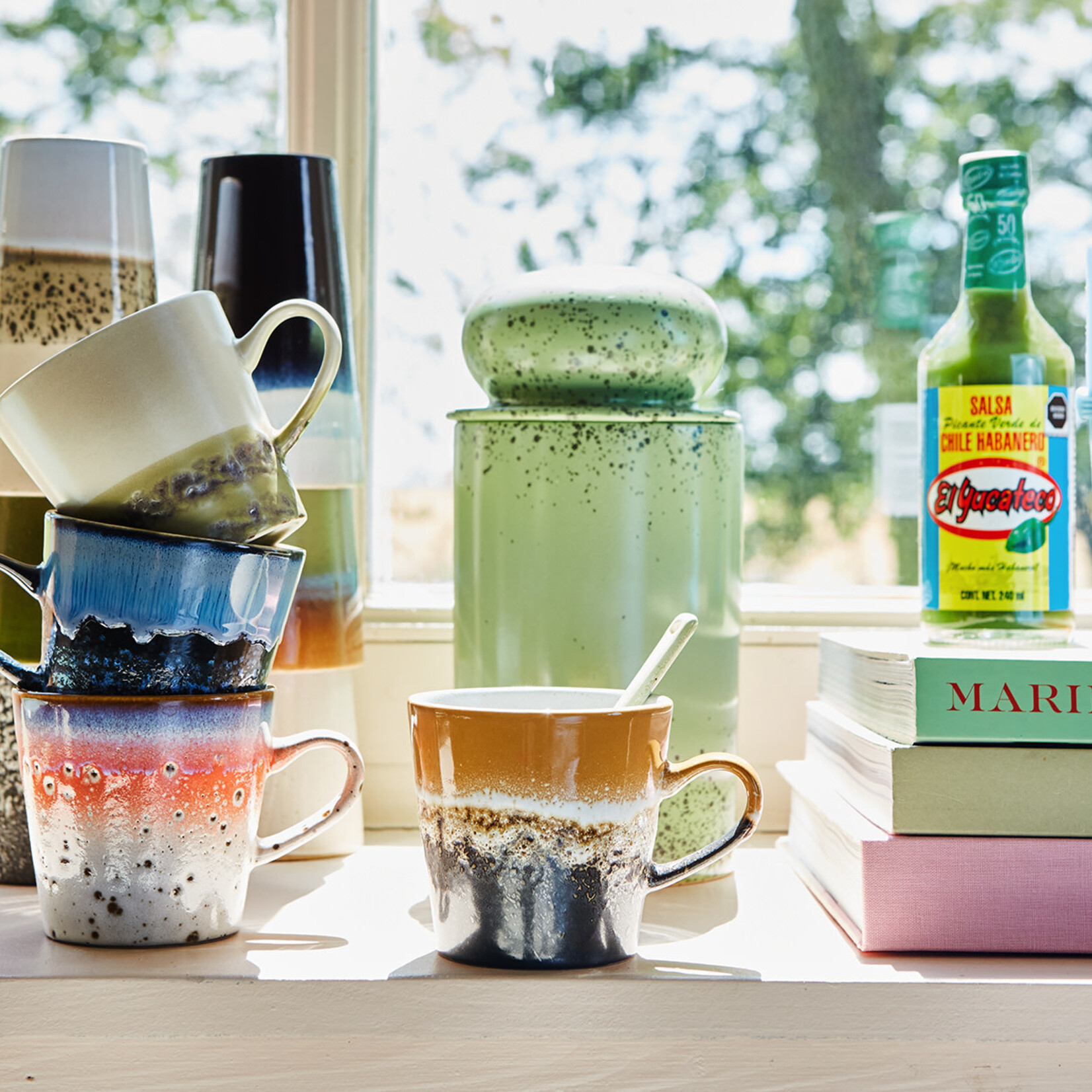 HKLIVING HKLIVING - Ceramic 70's Americano mok Night ACE7047