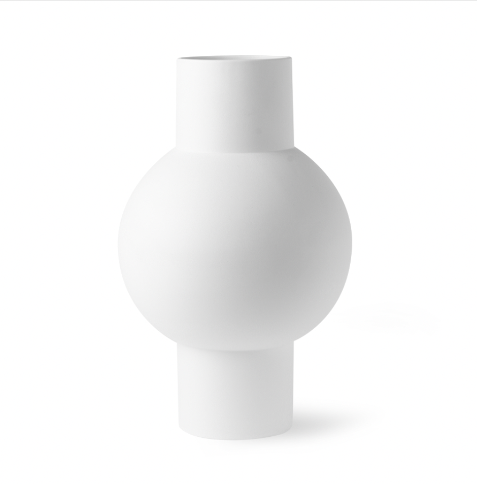 HKLIVING HKLIVING - Matte witte vaas M ACE6808