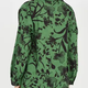 OBJECT OBJECT - Billie longshirt artichoke groen met zwarte bloem Maat 40