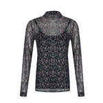 G-MAXX G-MAXX - Alinda longsleeve zwart/l-blauw/l-roze
