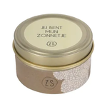 ZUSSS ZUSSS - Wenskaarsje bamboe zonnetje lichtgeel