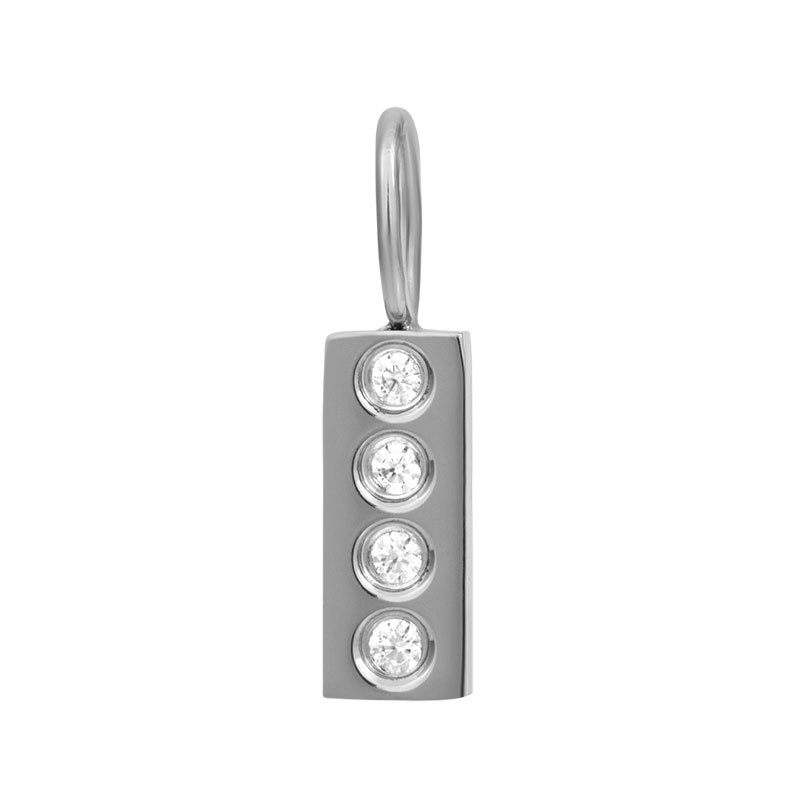 iXXXi Jewelry IXXXI - Charm design rectangle Goud zilver of rose