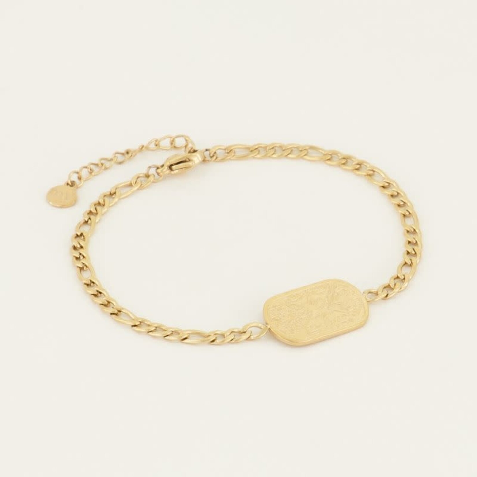 MY JEWELLERY MY JEWELLERY - Schakelarmband met plaatje goud