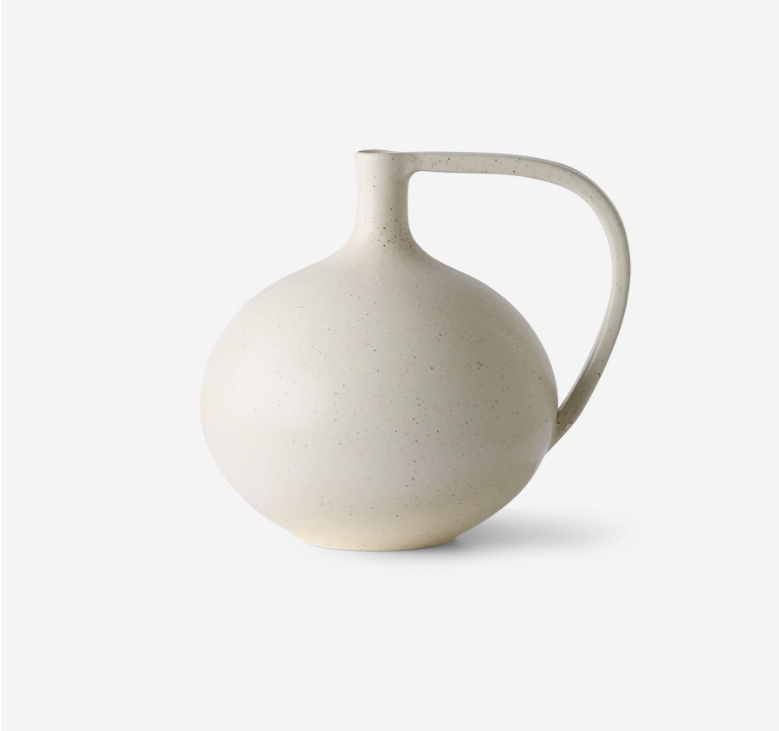 HKLIVING HKLIVING - Ceramic jar M wit gespikkeld ace6949