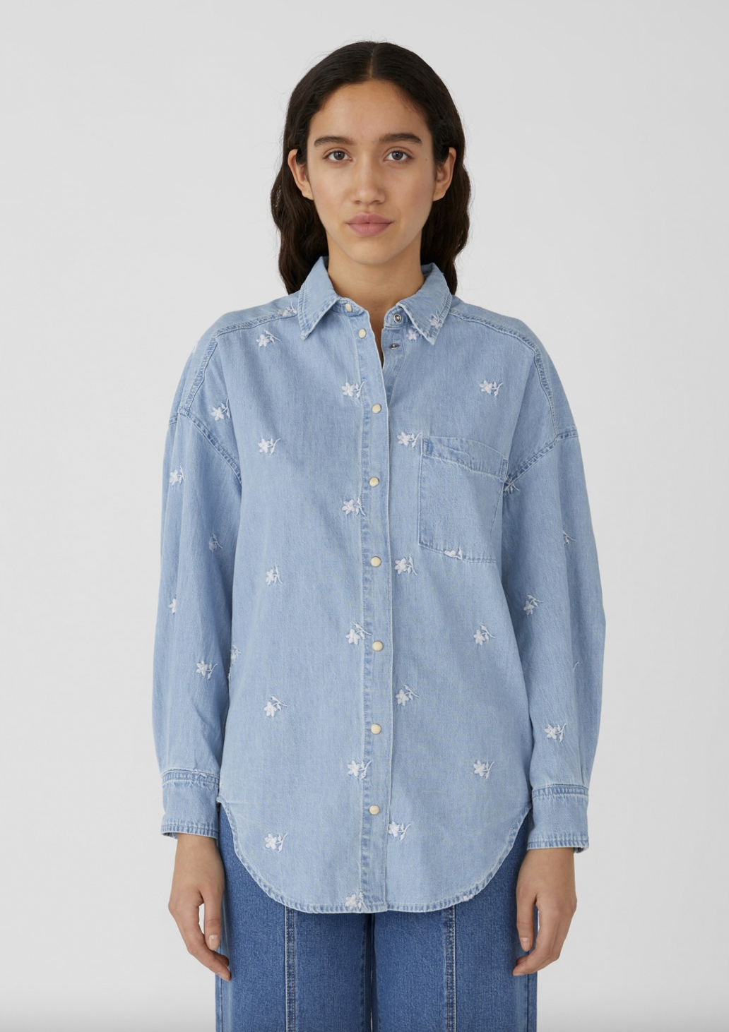 OBJECT OBJECT - Daniella denim blouse MAAT M