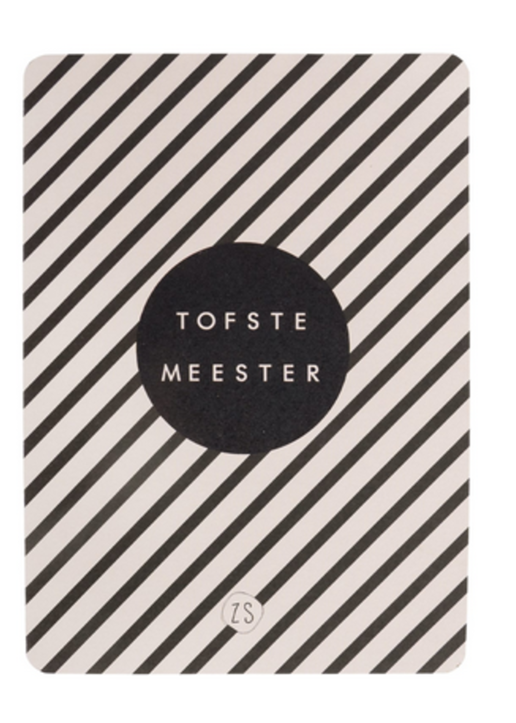 ZUSSS ZUSSS - Kaart tofste meester gestreept zand