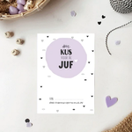 MIEKINVORM MIEKINVORM - Ansichtkaart dikke kus voor de juf