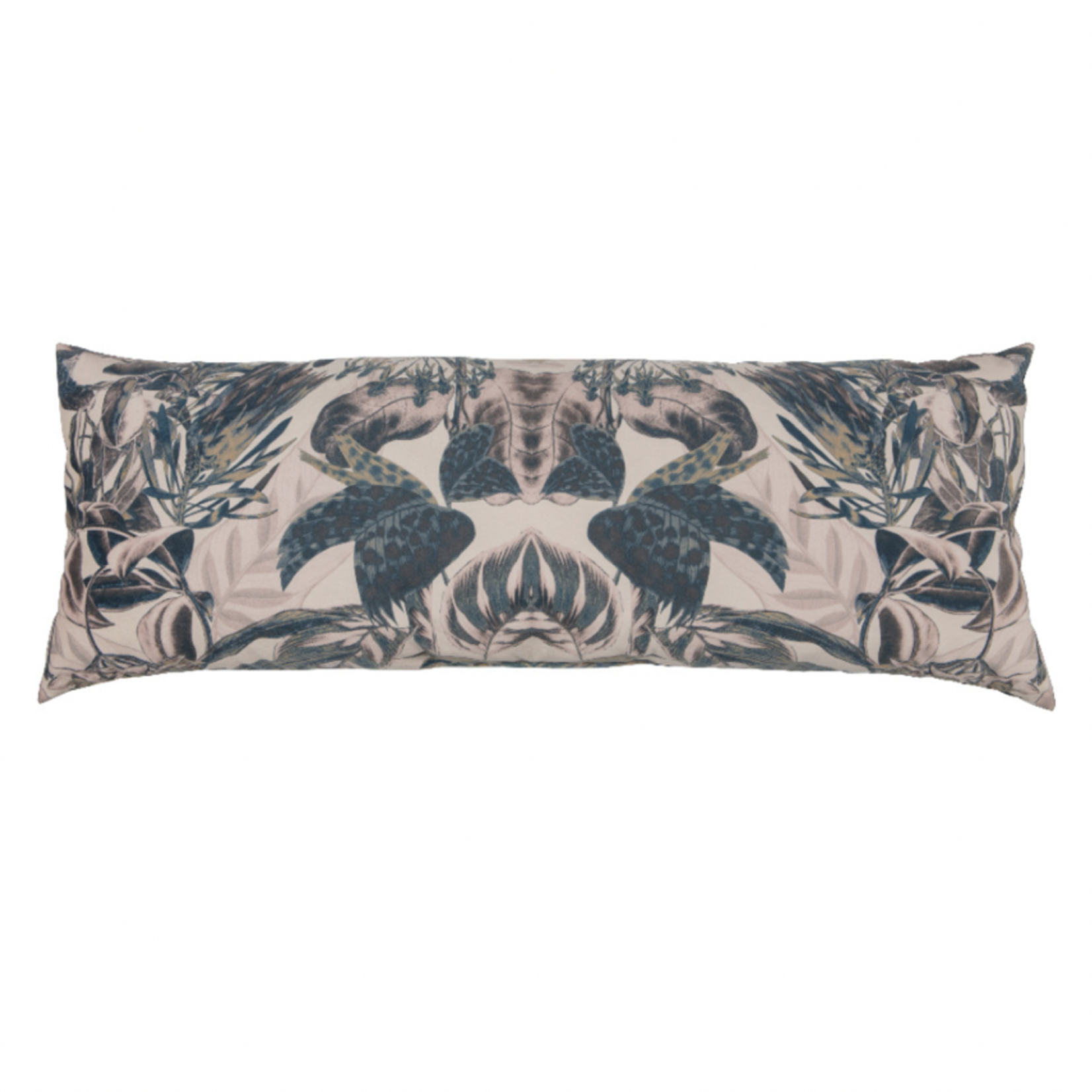 BE PURE BE PURE - Bouquet kussen geprint fluweel 30x100cm milk