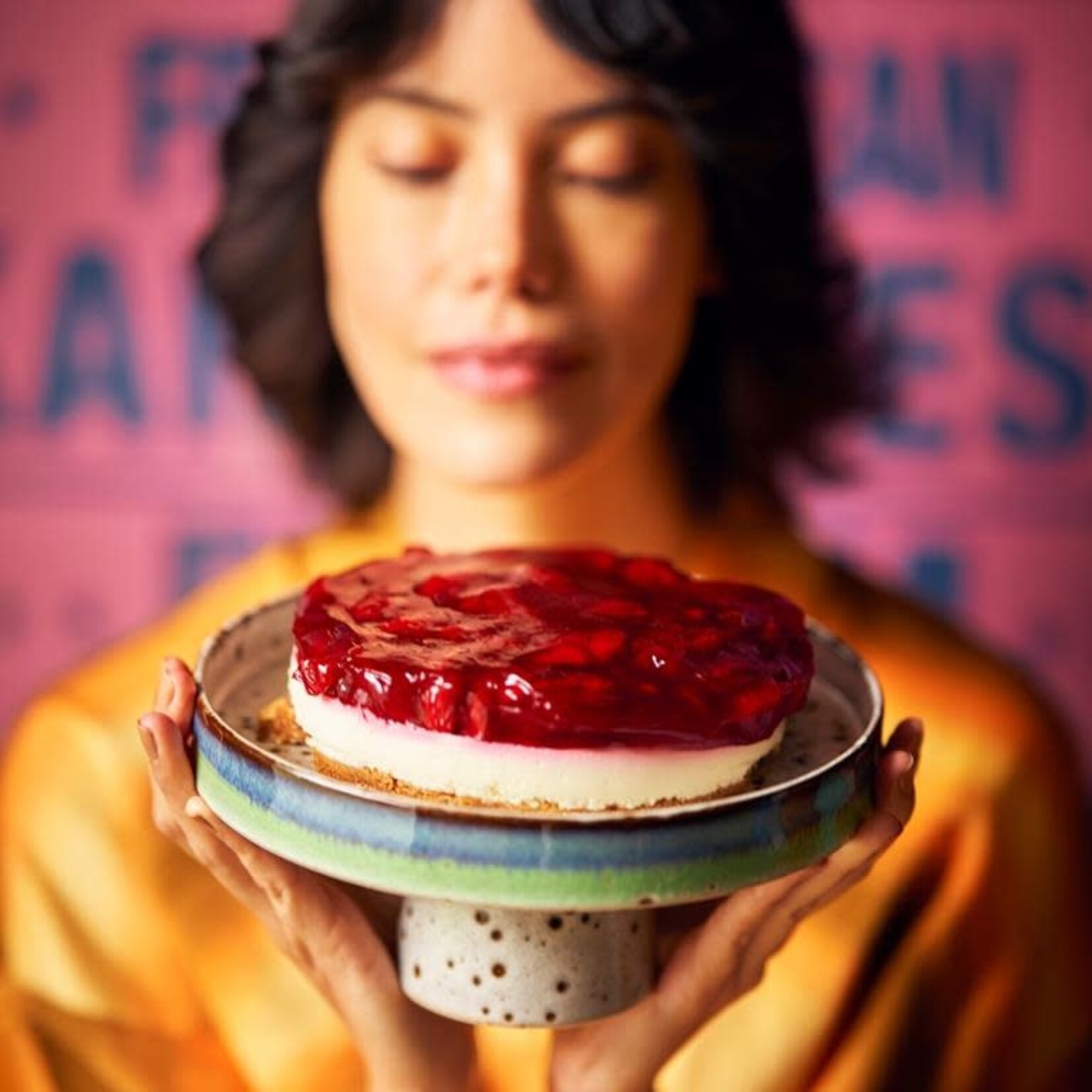 HKLIVING HKLIVING - 70's ceramics taart plateau Comet ACE7131