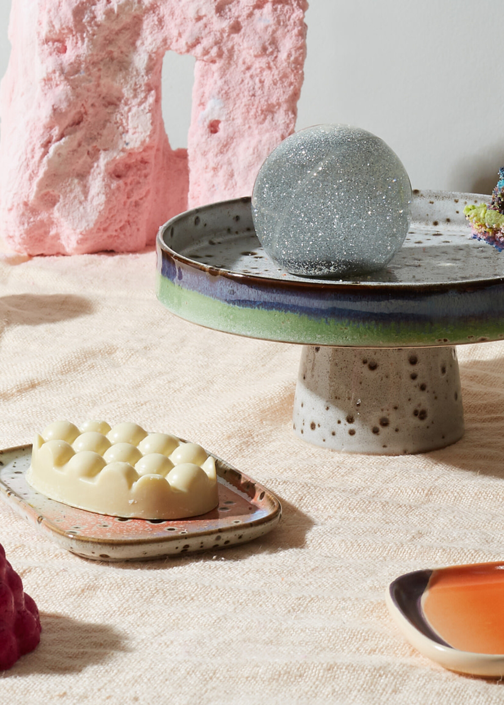 HKLIVING HKLIVING - 70's ceramics taart plateau Comet ACE7131