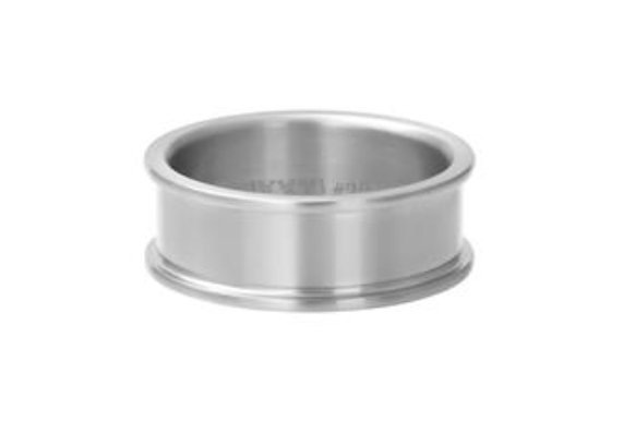 iXXXi Jewelry IXXXI - Base ring 8 mm heren zwart of zilver