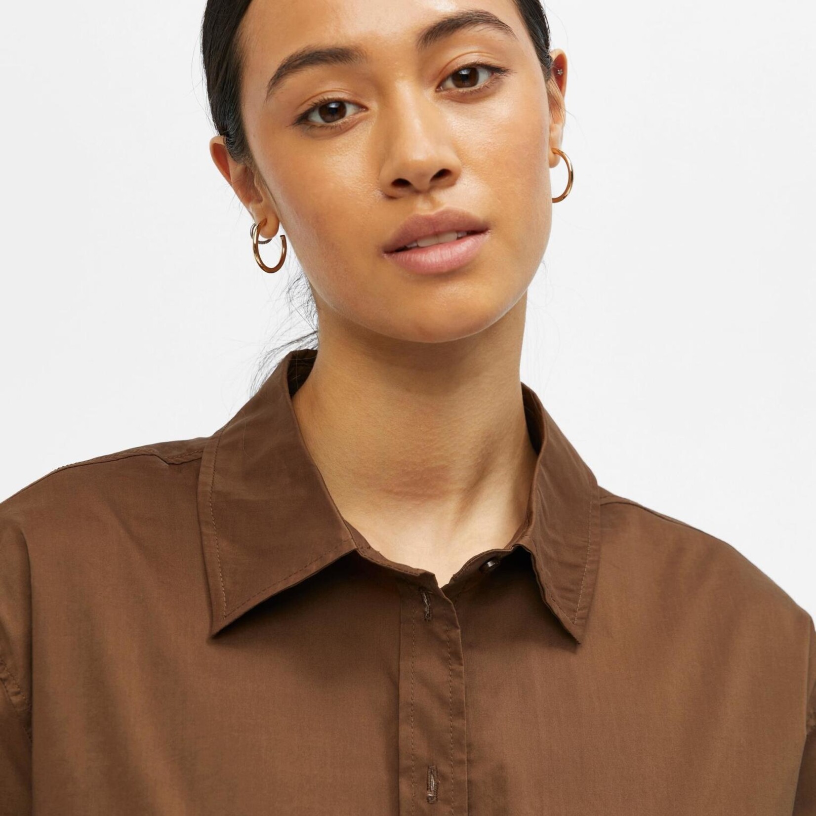 OBJECT OBJECT - Blouse lang Pipi Dark earth