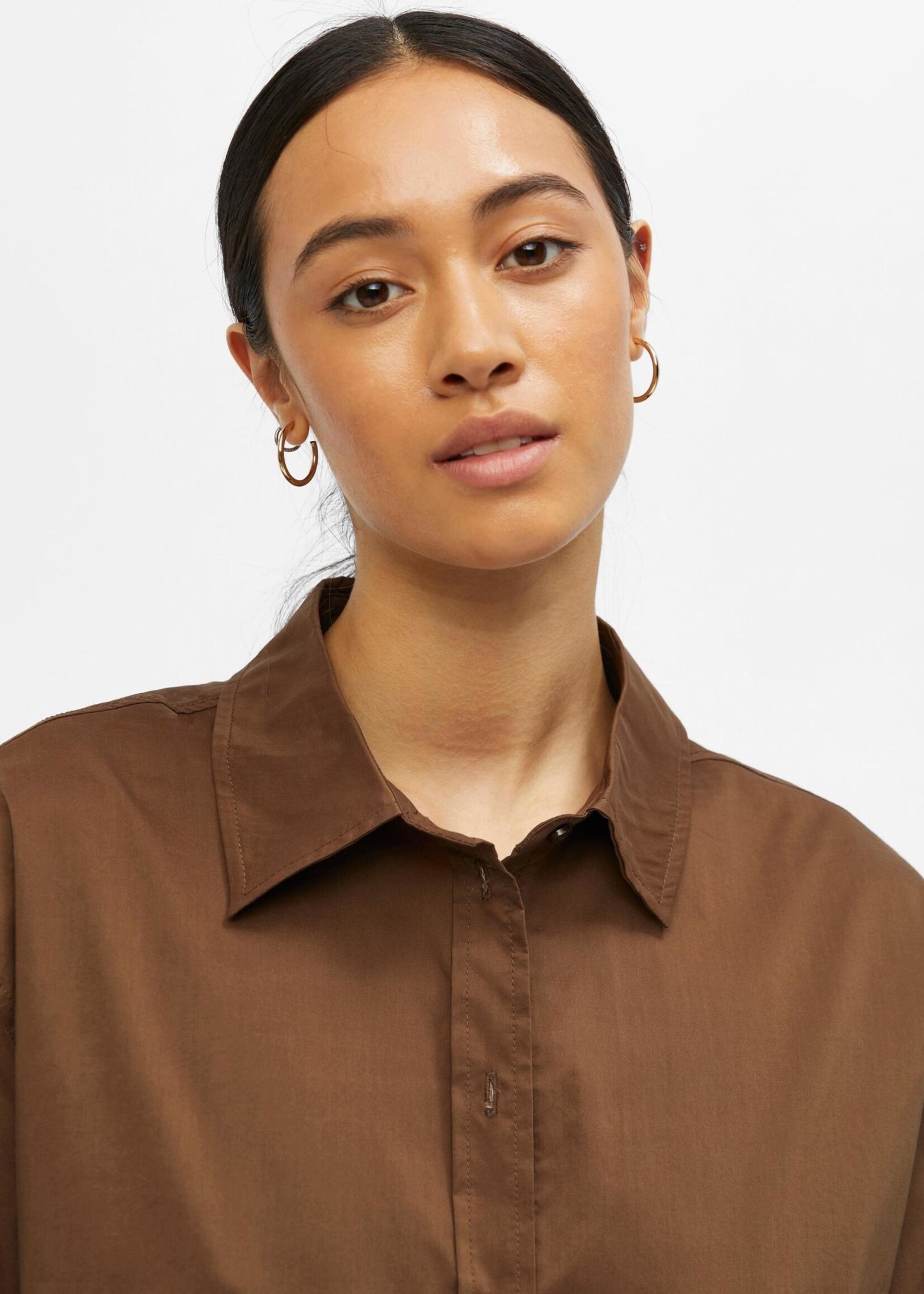 OBJECT OBJECT - Blouse lang Pipi Dark earth