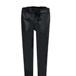 FLURESK FLURESK - Broek Bobby zwart leatherlook MAAT 44