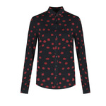 G-MAXX G-MAXX - Blouse Amalia zwart/bessenroze MAAT XS