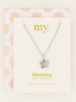 MY JEWELLERY MY JEWELLERY - Blooming ketting met Rose Quartz steen zilver of goud