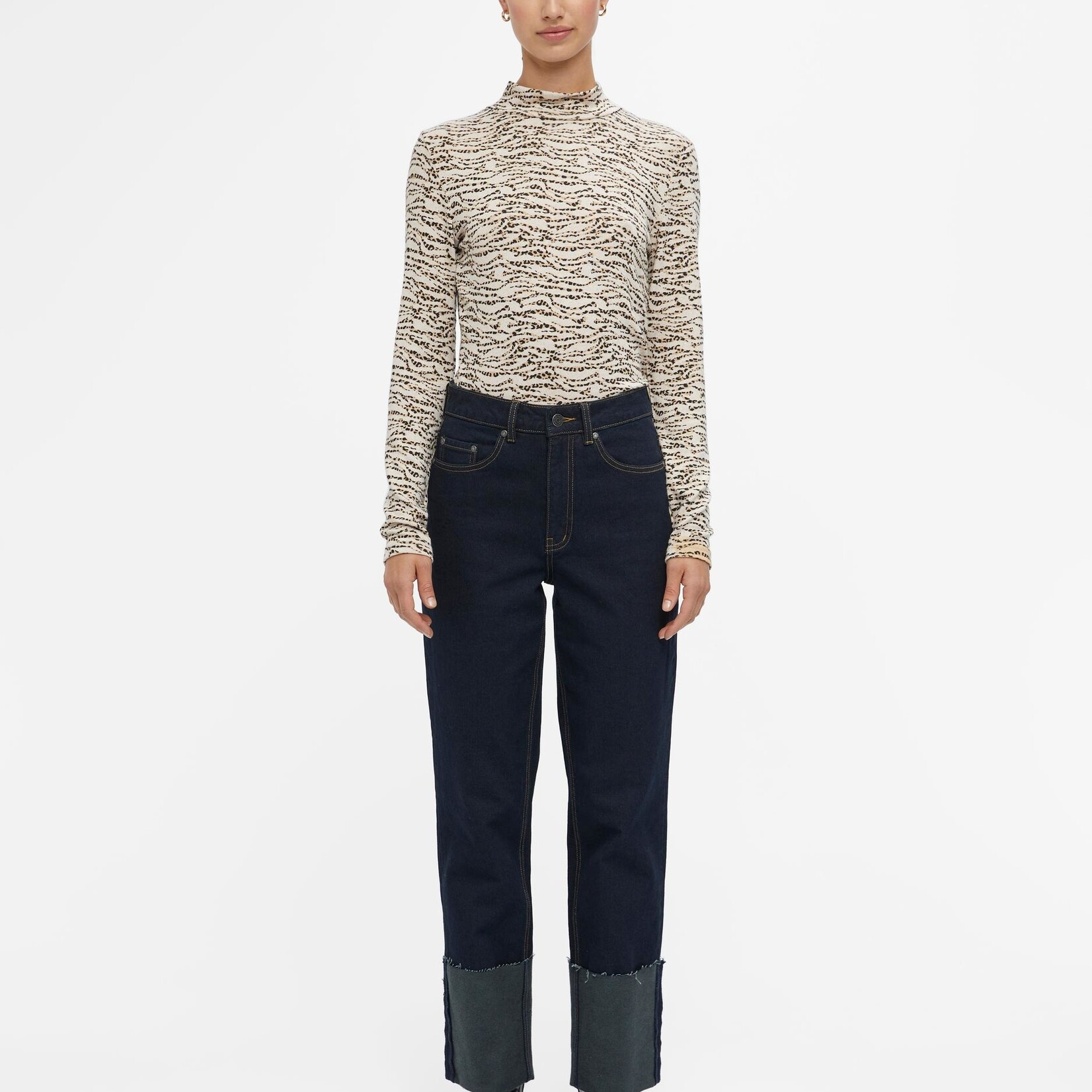 OBJECT OBJECT - Top Anika sandshell/black MAAT XS