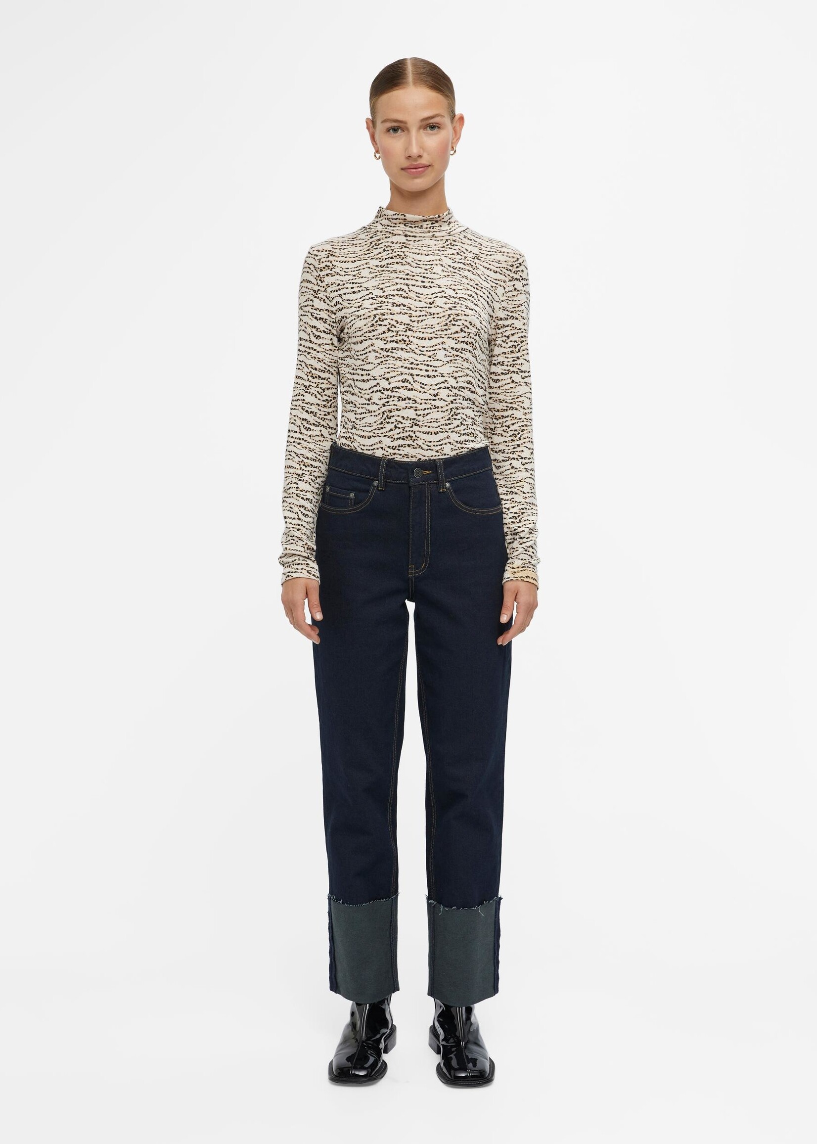OBJECT OBJECT - Top Anika sandshell/black MAAT XS