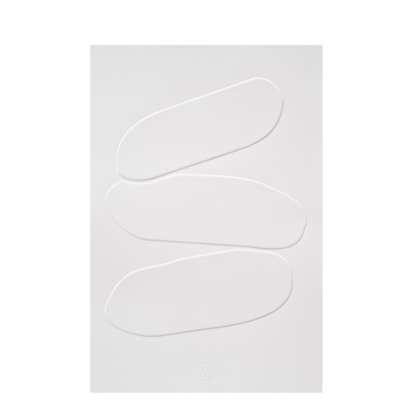 ZUSSS ZUSSS - A4 poster kiezels reliëf wit