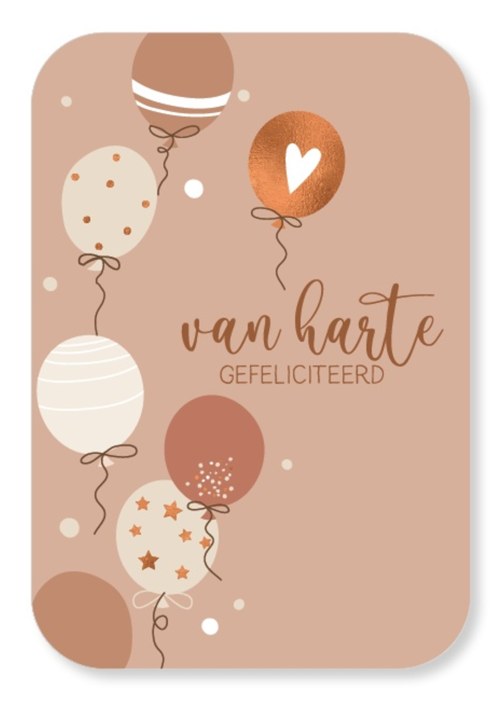 JOTS JOTS - Kaart NU-04 A5 van harte gefeliciteerd