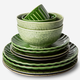 HKLIVING HKLIVING - Ceramic spoon textured set van 4 emerald collection ace7010